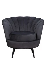 красивое Низкое кресло ракушка Pearl черный V2 в Санкт-Петербурге