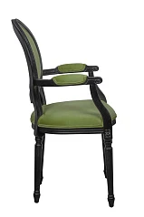 фото Мягкий стул с подлокотниками Delo Kora Arm Green в интерьере в Санкт-Петербурге