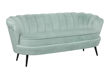Диван ракушка для гостиниц Pearl Triple Green на черных ножках в интернет-магазине в Санкт-Петербурге