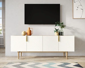 фото Комод под TV с четыремя дверками "Line" LN06/GR1/beige в Санкт-Петербурге
