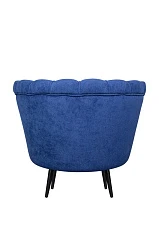 купить Низкое кресло ракушка Pearl синий на черных ножках в Санкт-Петербурге