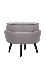 Пуф Pearl Adorn Grey на черных ножках в Санкт-Петербурге