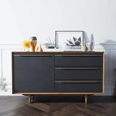Комод "Brun Blacki" с ящиками и дверкой арт BR-02Black на заказ в интернет-магазине в Санкт-Петербурге