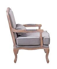 купить стильное Мягкое полукресло с подлокотниками Nitro Grey Velvet в интернет-магазине в Санкт-Петербурге