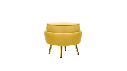 Кресло с пуфом ракушка Pearl Yellow в Санкт-Петербурге