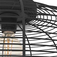 красивые 43896 Потолочная люстра RINROE, 1х40W (E27), H200, ?450, сталь, черный в Санкт-Петербурге