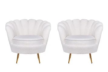 купить Комплект кресел ракушка Pearl White Boucle в интернет-магазине в Санкт-Петербурге