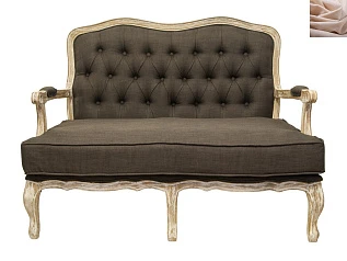 Диван модерн прямой Yareli Brown V2 цвет бежевый в интерьере в Санкт-Петербурге