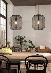 купить стильные 43966 Люстра RINROE, 2X40W (E27), L900, B325, H1100, сталь, черный в Санкт-Петербурге