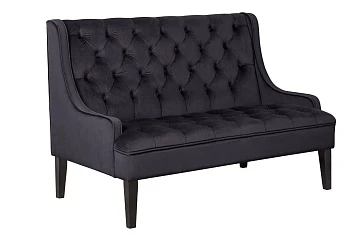 Прямой двухместный американский диван Sommet черный на заказ в интернет-магазине в Санкт-Петербурге