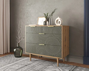 заказать Комод с четыремя ящиками "Line" R22/browngrey в интернет-магазине в Санкт-Петербурге