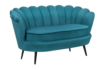 Диван ракушка Pearl Double Marine Velvet на черных ножках в Санкт-Петербурге