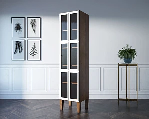 заказать Шкаф одностворчатый "Andersen" с рифлеными стеклами арт AN13WH в Санкт-Петербурге