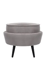 Пуф Pearl Adorn Grey на черных ножках в Санкт-Петербурге
