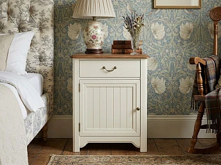 красивые Бежевая прикроватная тумба "Оливия (Olivia)" с дверцей арт GA1002B в интернет-магазине в Санкт-Петербурге