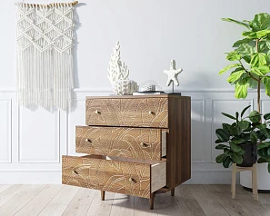 купить Комод "Boho" 3 ящика джангл арт BH07 в Санкт-Петербурге