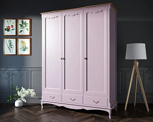 заказать Шкаф Leontina Lavanda для одежды трехстворчатый с ящиками арт ST9327KR/3L в интернет-магазине в Санкт-Петербурге