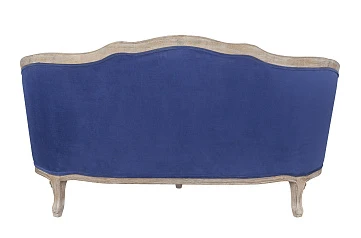 Дизайнерский двухместный диван Darcy 2 ампир синий в интерьере в Санкт-Петербурге