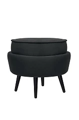 Пуф Pearl Adorn Black на черных ножках в Санкт-Петербурге