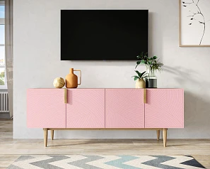 купить Комод под TV с четыремя дверками "Line" LN06/GR1/pink в интернет-магазине в Санкт-Петербурге