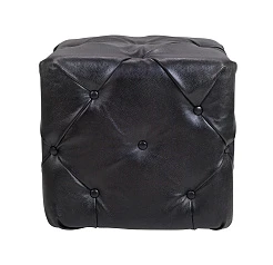 Дизайнерский пуф Amrit Black Leather в интернет-магазине в Санкт-Петербурге