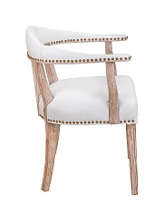 Мягкий стул с подлокотниками Tanner White Leather в Санкт-Петербурге