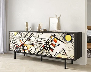Комод с четыремя дверками "Emerson" by Kandinsky арт EM01/Print_01 на заказ в интернет-магазине в Санкт-Петербурге