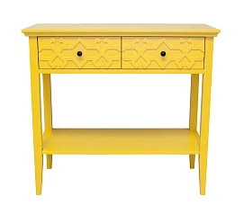 Дизайнерская консоль Friz Yellow в интерьере в Санкт-Петербурге