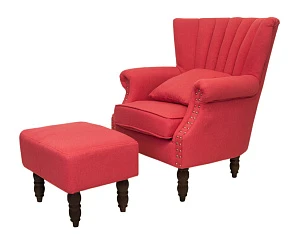 купить Кресло с пуфом Lab Red V2 в Санкт-Петербурге