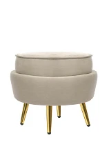 фото Пуф Pearl Adorn Taupe в интерьере в Санкт-Петербурге