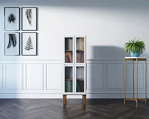 купить Шкаф-витрина "Andersen" с рифлеными стеклами арт AN14 в Санкт-Петербурге