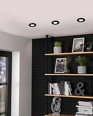 красивые 900752 Комплект встраиваемых светильников PENETO, 3X4,6W (GU10), ?87, сталь, черный на заказ в Санкт-Петербурге