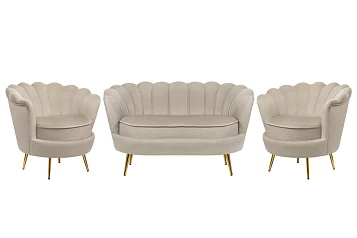 купить Комплект кресел и дивана ракушка Pearl Double Taupe в интернет-магазине в Санкт-Петербурге