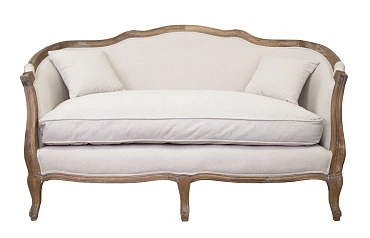 купить красивый Дизайнерский двухместный диван ампир Darcy 2 бежевый в интернет-магазине в Санкт-Петербурге