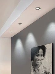 заказать 95853 Комплект светодиодных встраиваемых светильников PINEDA регулир., 3х6W(LED), ?84, пластик, никель мат в Санкт-Петербурге