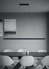 заказать стильные 390368 Люстра диммируемая MONTEBUONO, 2X10W (LED), 3000K, 2600lm, L1800, B65, H1500, сталь, анодированный черный/пластик, белый в Санкт-Петербурге