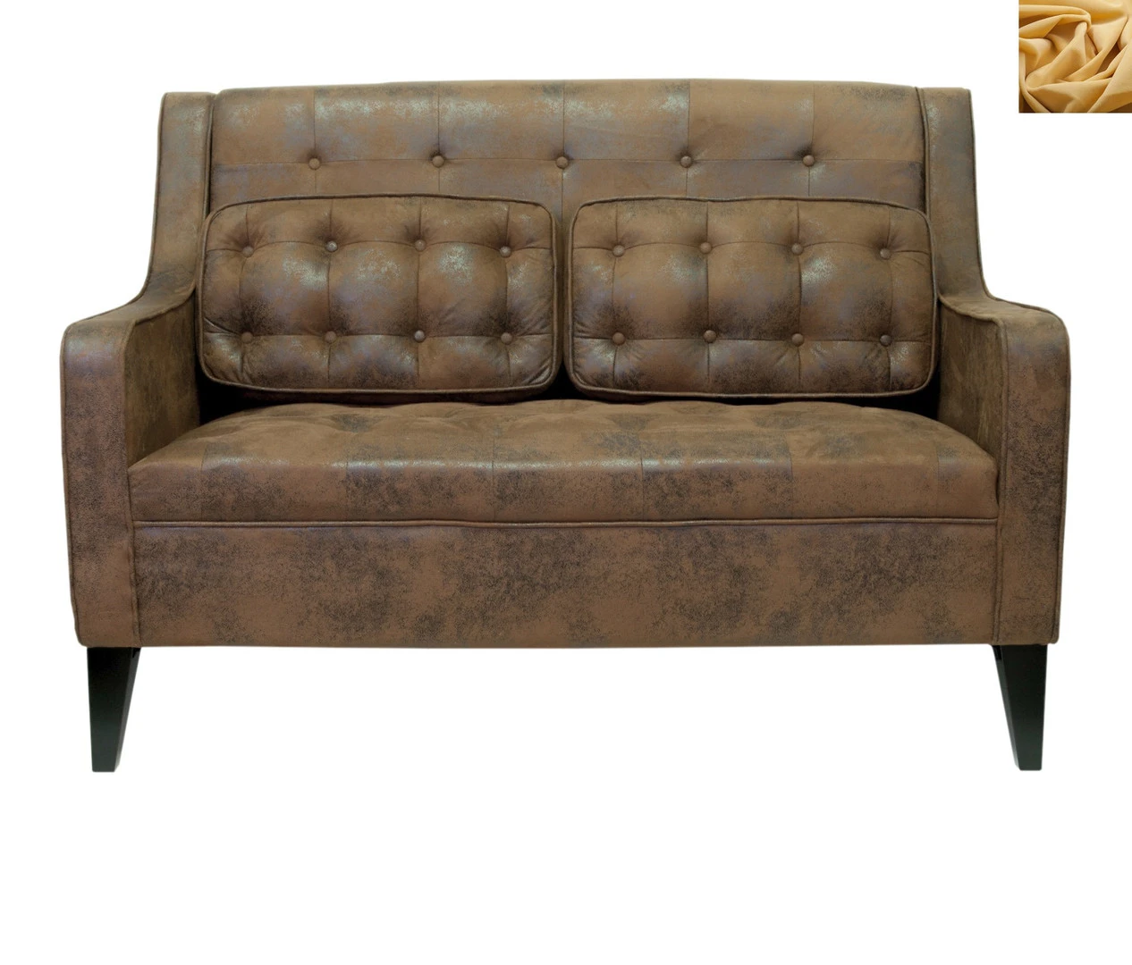 купить красивый Прямой двухместный диван Hublon цвет желтый в интернет-магазине в Санкт-Петербурге