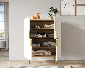 красивые Большой комод с четырьмя дверками "Line" LN03/GR1/beige на заказ в Санкт-Петербурге