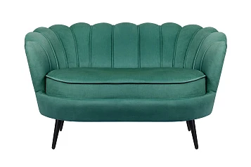 купить стильный Дизайнерский диван Pearl Double Green V2 на черных ножках в интернет-магазине в Санкт-Петербурге