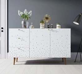 красивый Комод "Berber" с двумя дверками и ящиками принт 15 арт BB17/Print_15 в интернет-магазине в Санкт-Петербурге