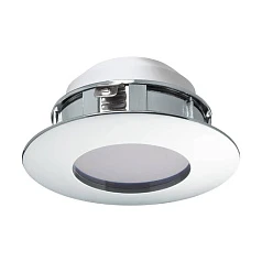 купить 95818 Светодиодный встраиваемый светильник PINEDA, 1х4,9W(LED), ?78, IP44, пластик, хром в Санкт-Петербурге