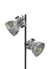 49722 Торшер BARNSTAPLE с ножн. выкл., 2х40W (E27), H1580, основа ?270, дерево, сталь, патина в интерьере в Санкт-Петербурге