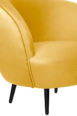 Мягкое кресло Small Benee Yellow на черных ножках в Санкт-Петербурге