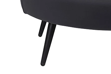 Диван ракушка для гостиниц Pearl Triple Black на черных ножках в Санкт-Петербурге