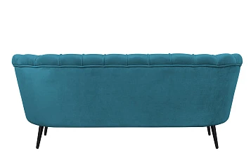 Диван для гостиниц Pearl Triple Marine Velvet на черных ножках в Санкт-Петербурге