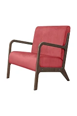 Низкое кресло с деревянными подлокотниками Mody Karmin красное в интернет-магазине в Санкт-Петербурге