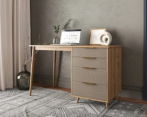 Стол рабочий "Line" одной тумбой R23/beige на заказ в Санкт-Петербурге