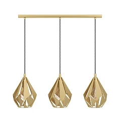 купить 43909 Люстра CARLTON, 3X60W (E27), L805, B205, H1100, сталь, золотой в Санкт-Петербурге