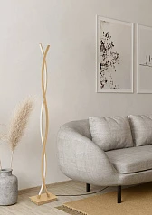 стильные 901107 Светодиодный торшер LASANA 4, 36W(LED), H1430, сталь, алюминий, светло-коричн/ пластик, белый, 3000K, 4700lm в Санкт-Петербурге