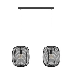 купить стильные 43966 Люстра RINROE, 2X40W (E27), L900, B325, H1100, сталь, черный в Санкт-Петербурге